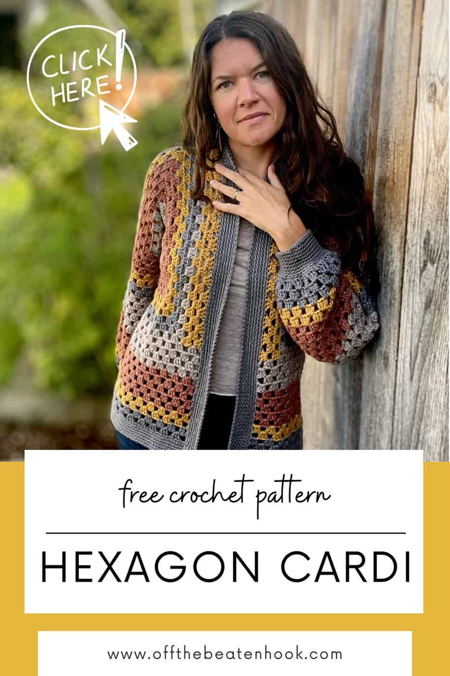 Hexagon Cardigan Crochet Pattern: Free Pattern + Video Tutorial